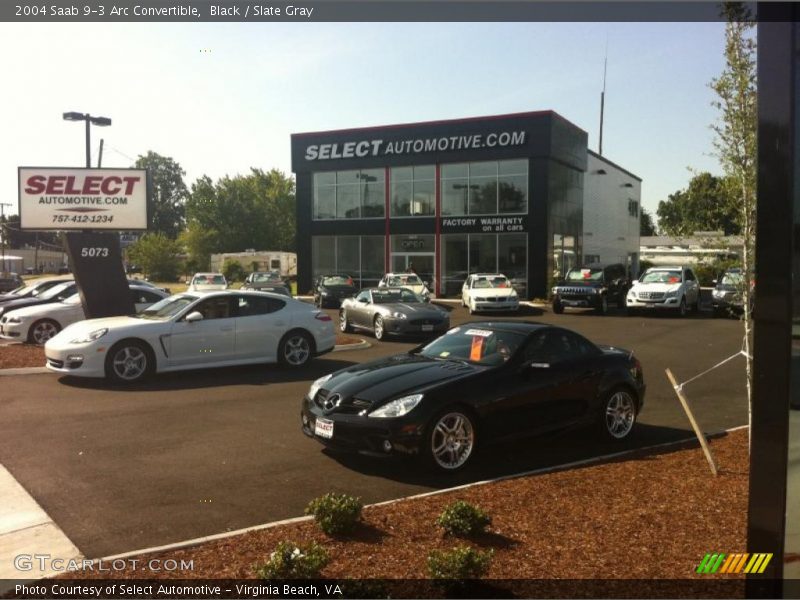 Black / Slate Gray 2004 Saab 9-3 Arc Convertible