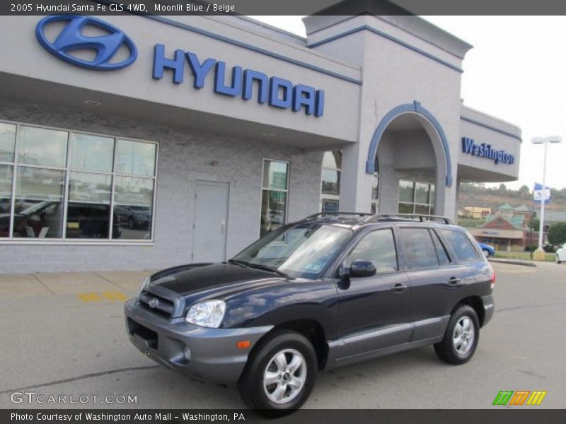 Moonlit Blue / Beige 2005 Hyundai Santa Fe GLS 4WD
