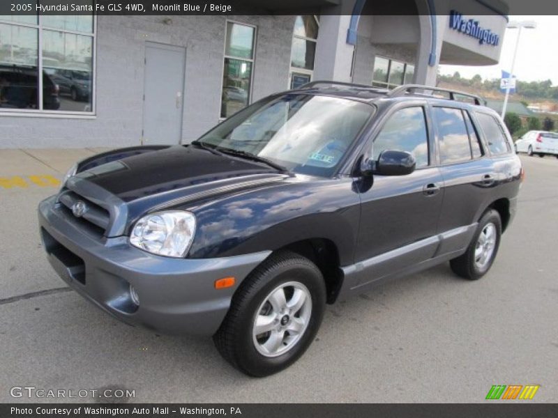 Moonlit Blue / Beige 2005 Hyundai Santa Fe GLS 4WD