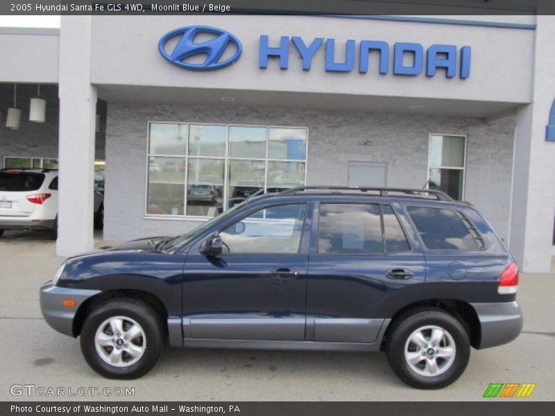 Moonlit Blue / Beige 2005 Hyundai Santa Fe GLS 4WD