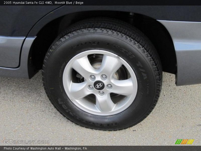 Moonlit Blue / Beige 2005 Hyundai Santa Fe GLS 4WD