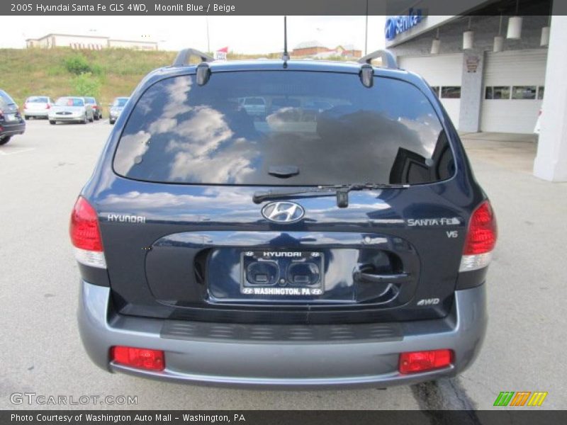 Moonlit Blue / Beige 2005 Hyundai Santa Fe GLS 4WD