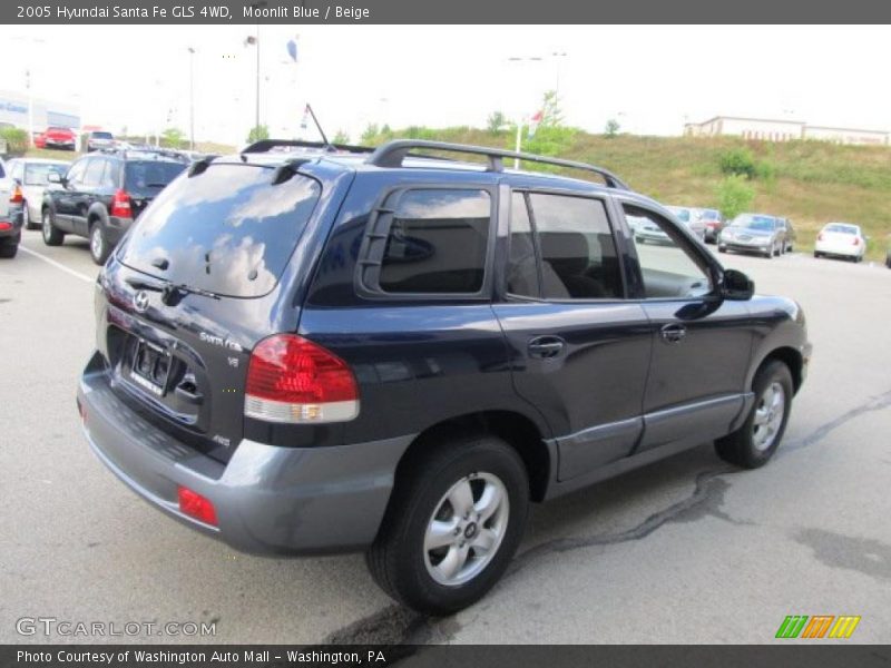 Moonlit Blue / Beige 2005 Hyundai Santa Fe GLS 4WD