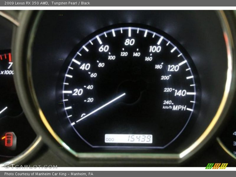 Tungsten Pearl / Black 2009 Lexus RX 350 AWD