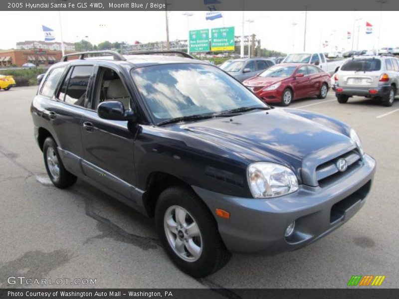Moonlit Blue / Beige 2005 Hyundai Santa Fe GLS 4WD