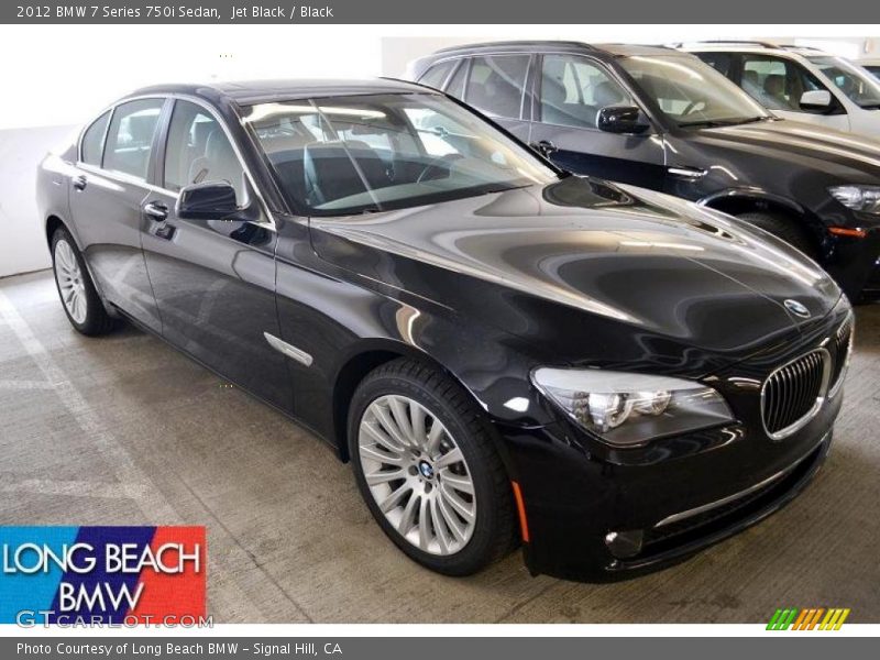 Jet Black / Black 2012 BMW 7 Series 750i Sedan