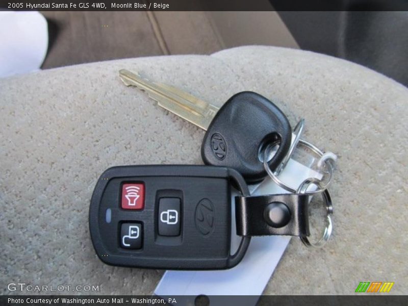 Moonlit Blue / Beige 2005 Hyundai Santa Fe GLS 4WD