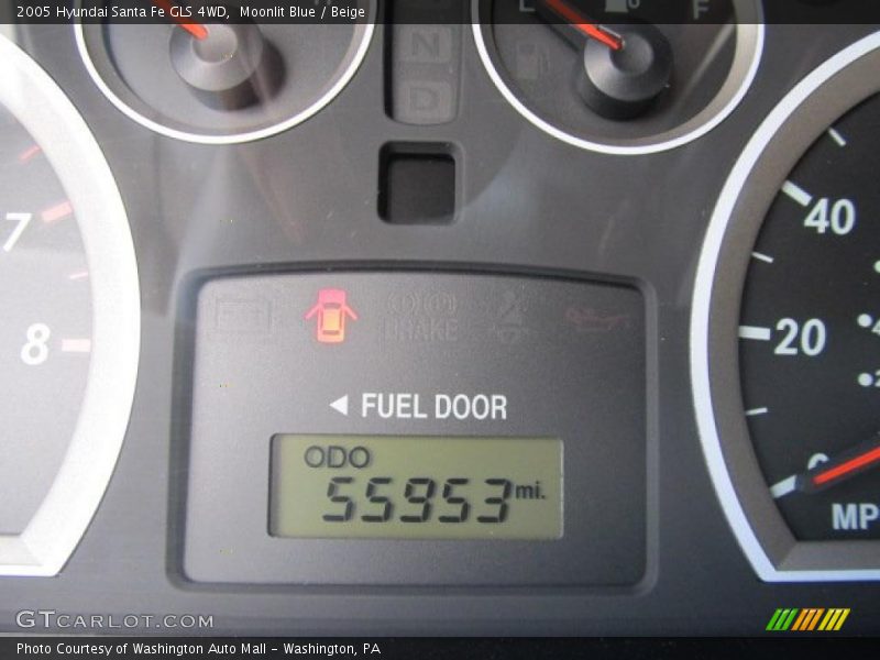 Moonlit Blue / Beige 2005 Hyundai Santa Fe GLS 4WD