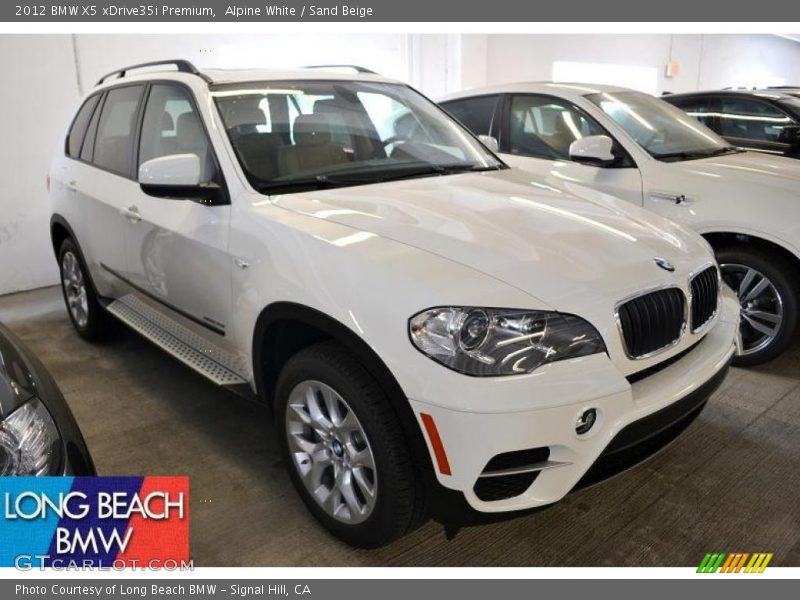 Alpine White / Sand Beige 2012 BMW X5 xDrive35i Premium