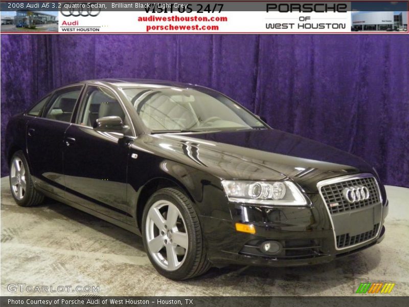 Brilliant Black / Light Grey 2008 Audi A6 3.2 quattro Sedan