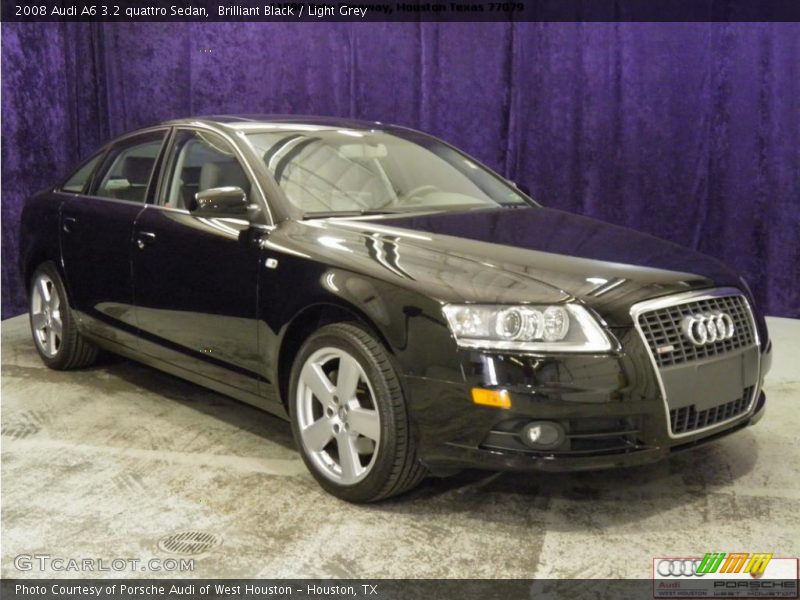 Brilliant Black / Light Grey 2008 Audi A6 3.2 quattro Sedan