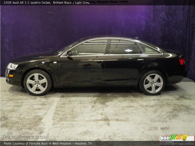 Brilliant Black / Light Grey 2008 Audi A6 3.2 quattro Sedan