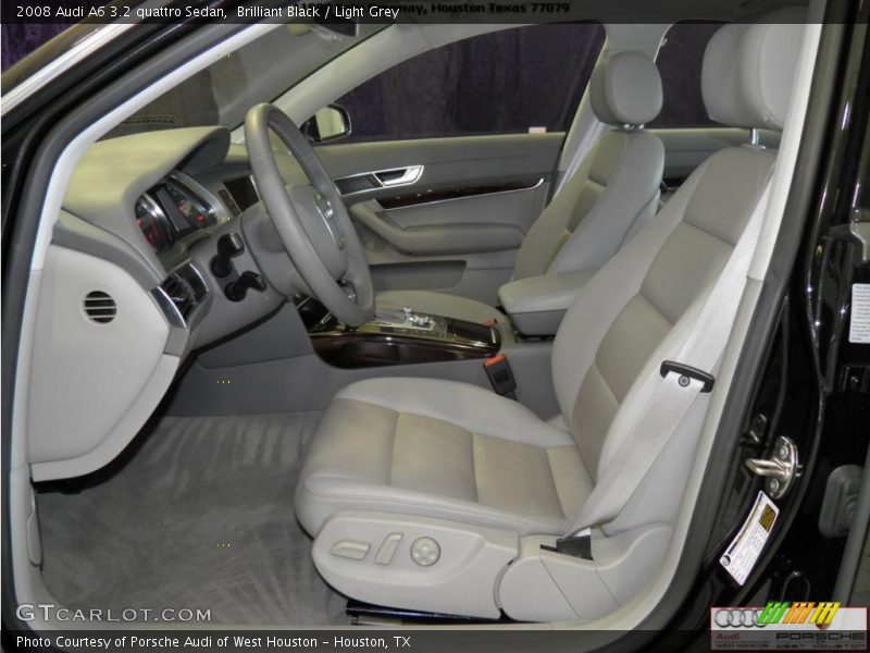 Brilliant Black / Light Grey 2008 Audi A6 3.2 quattro Sedan