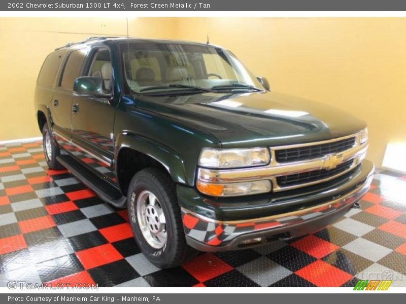 Forest Green Metallic / Tan 2002 Chevrolet Suburban 1500 LT 4x4