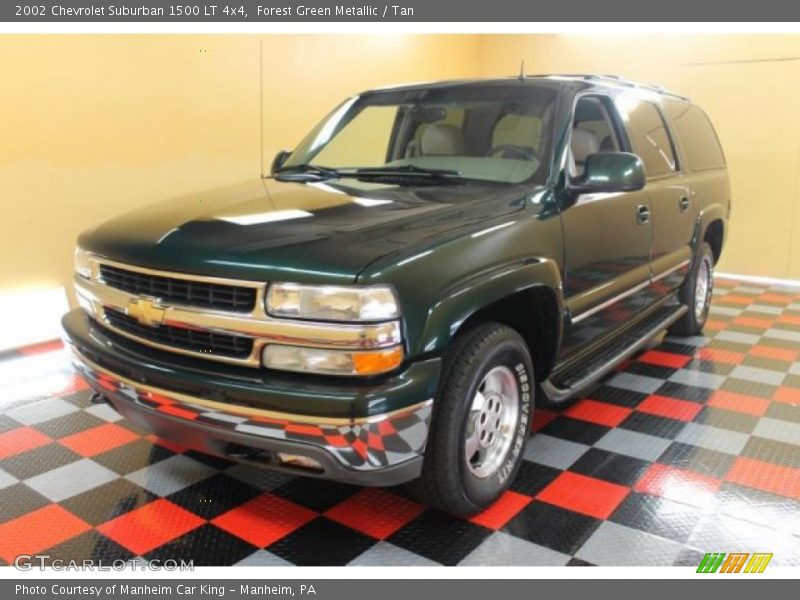 Forest Green Metallic / Tan 2002 Chevrolet Suburban 1500 LT 4x4