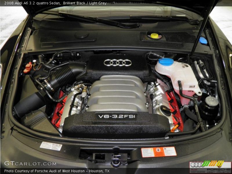 Brilliant Black / Light Grey 2008 Audi A6 3.2 quattro Sedan