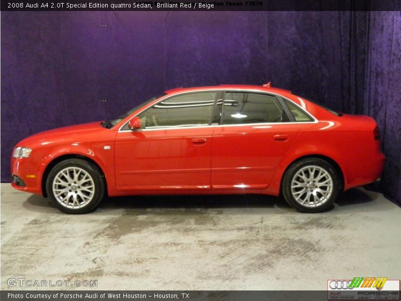 Brilliant Red / Beige 2008 Audi A4 2.0T Special Edition quattro Sedan