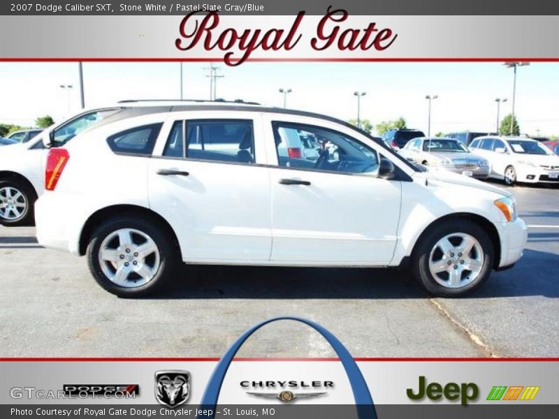 Stone White / Pastel Slate Gray/Blue 2007 Dodge Caliber SXT