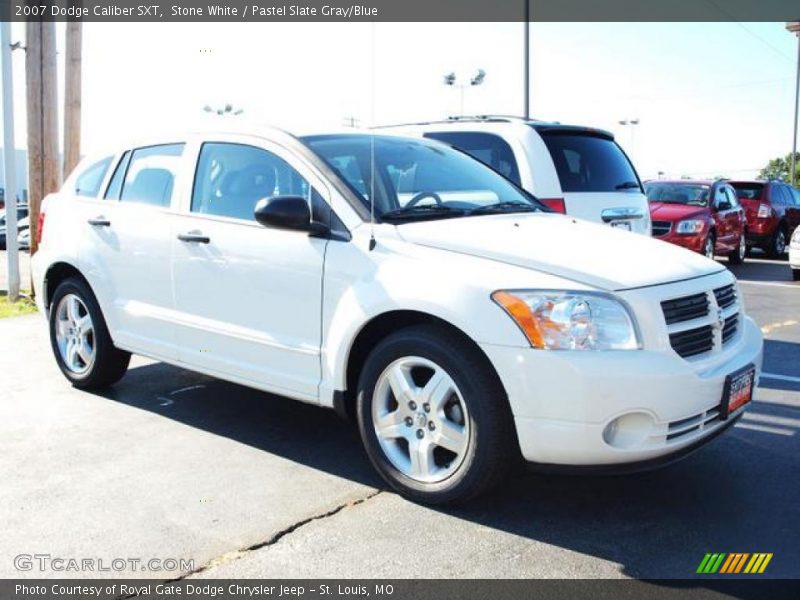 Stone White / Pastel Slate Gray/Blue 2007 Dodge Caliber SXT