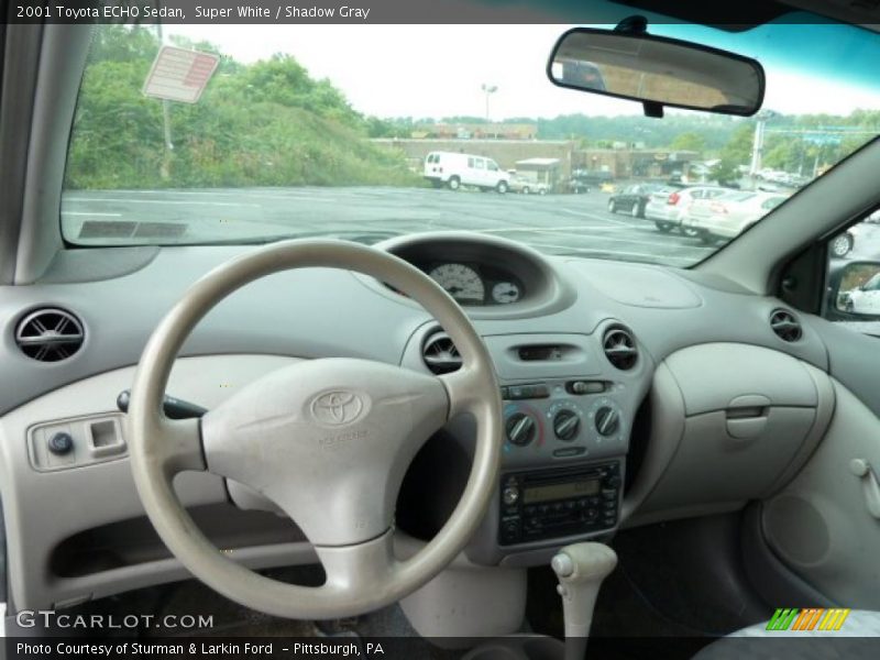 Super White / Shadow Gray 2001 Toyota ECHO Sedan