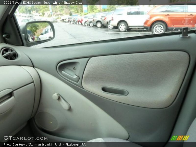 Super White / Shadow Gray 2001 Toyota ECHO Sedan