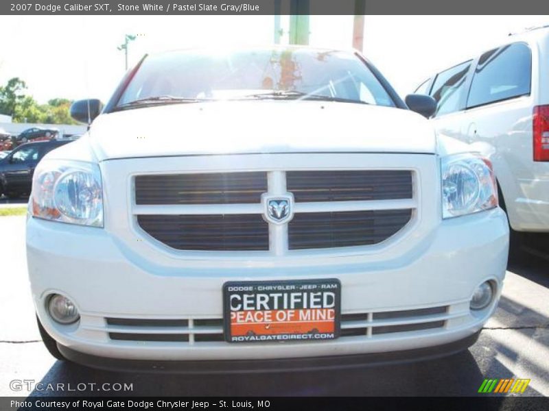 Stone White / Pastel Slate Gray/Blue 2007 Dodge Caliber SXT