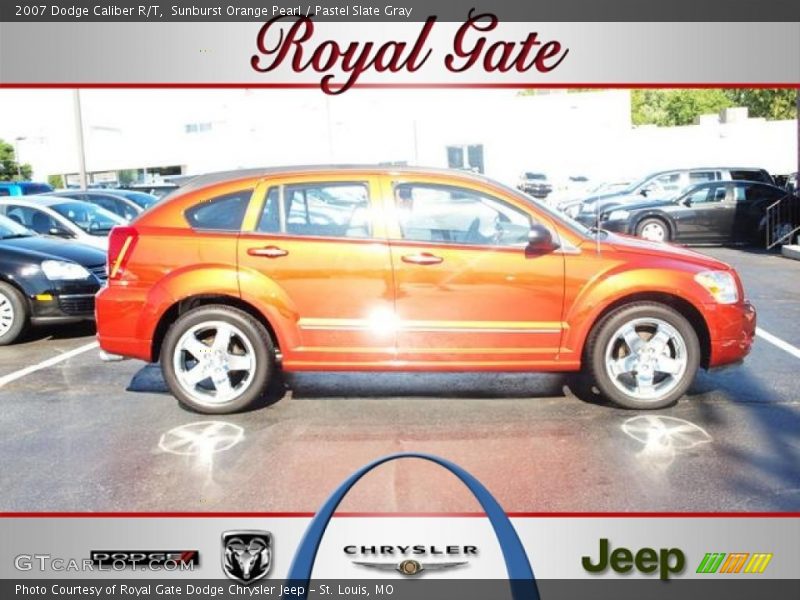 Sunburst Orange Pearl / Pastel Slate Gray 2007 Dodge Caliber R/T