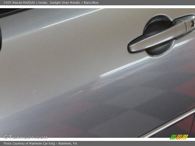 Sunlight Silver Metallic / Black/Blue 2005 Mazda MAZDA3 s Sedan