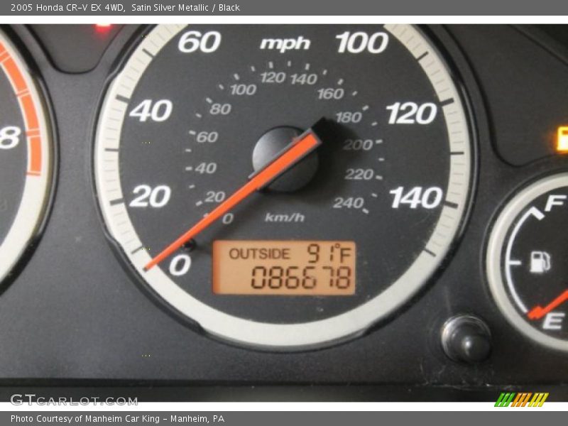 Satin Silver Metallic / Black 2005 Honda CR-V EX 4WD