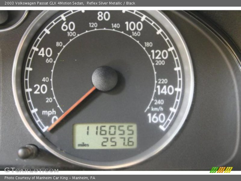 Reflex Silver Metallic / Black 2003 Volkswagen Passat GLX 4Motion Sedan