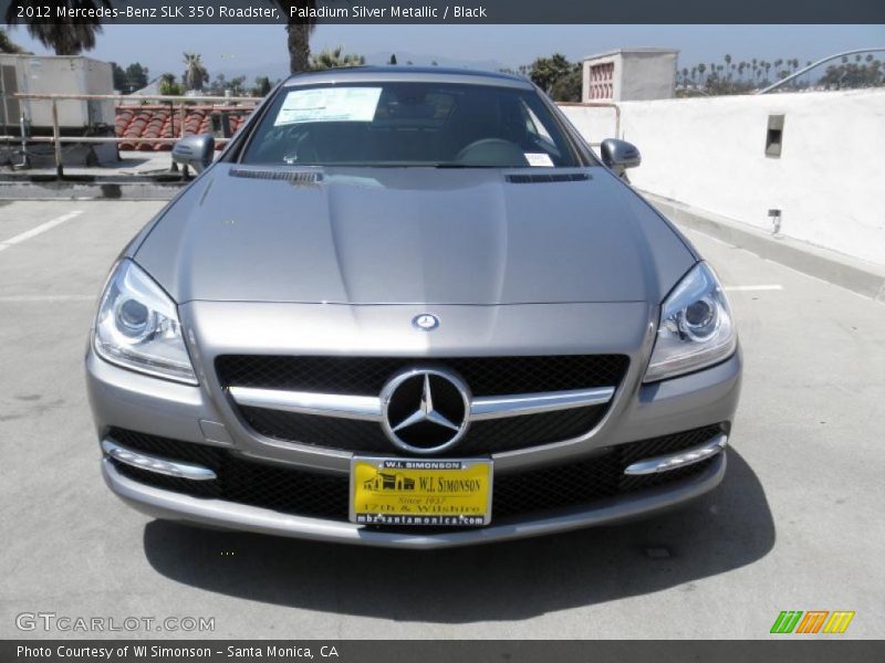 Paladium Silver Metallic / Black 2012 Mercedes-Benz SLK 350 Roadster