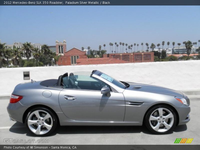 Paladium Silver Metallic / Black 2012 Mercedes-Benz SLK 350 Roadster