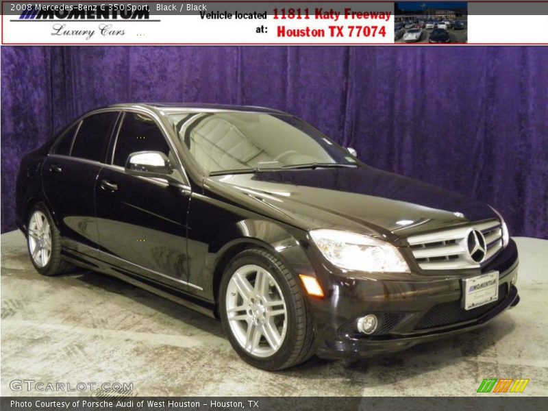Black / Black 2008 Mercedes-Benz C 350 Sport