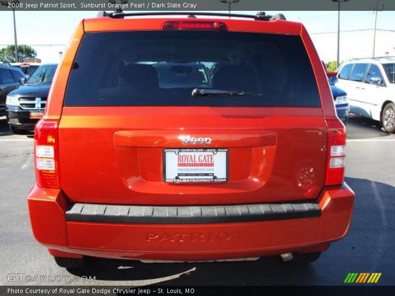 Sunburst Orange Pearl / Dark Slate Gray 2008 Jeep Patriot Sport