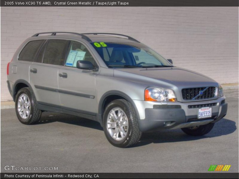 Crystal Green Metallic / Taupe/Light Taupe 2005 Volvo XC90 T6 AWD