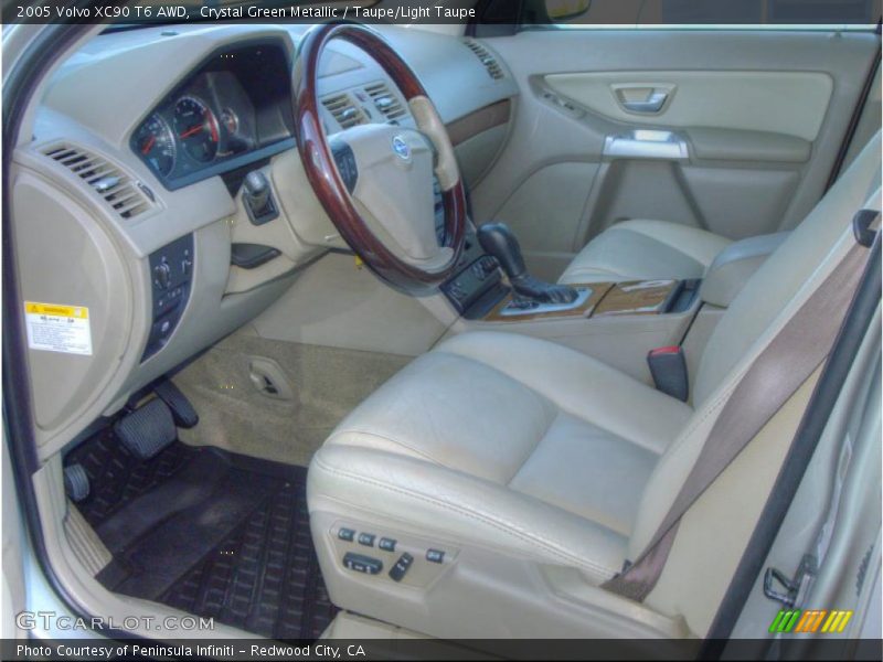 Crystal Green Metallic / Taupe/Light Taupe 2005 Volvo XC90 T6 AWD