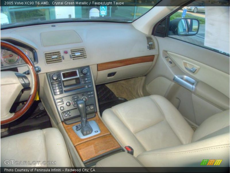 Crystal Green Metallic / Taupe/Light Taupe 2005 Volvo XC90 T6 AWD