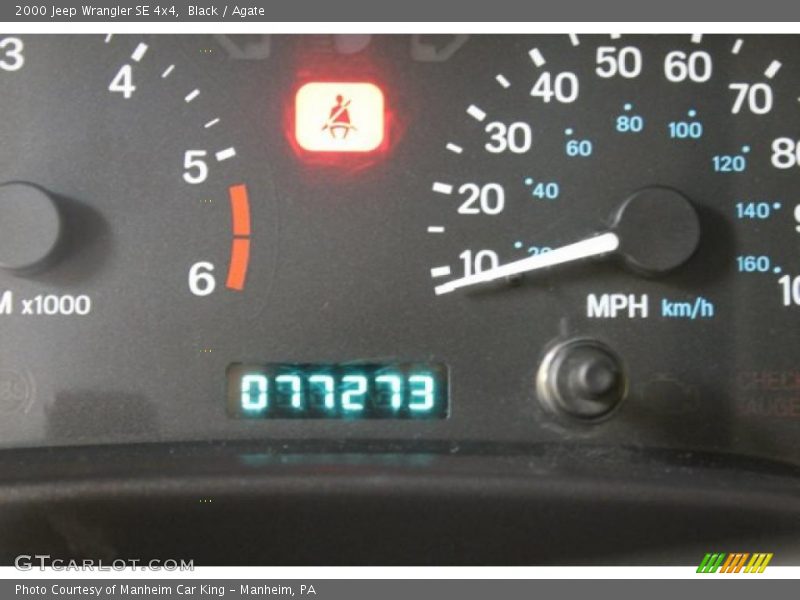 Black / Agate 2000 Jeep Wrangler SE 4x4