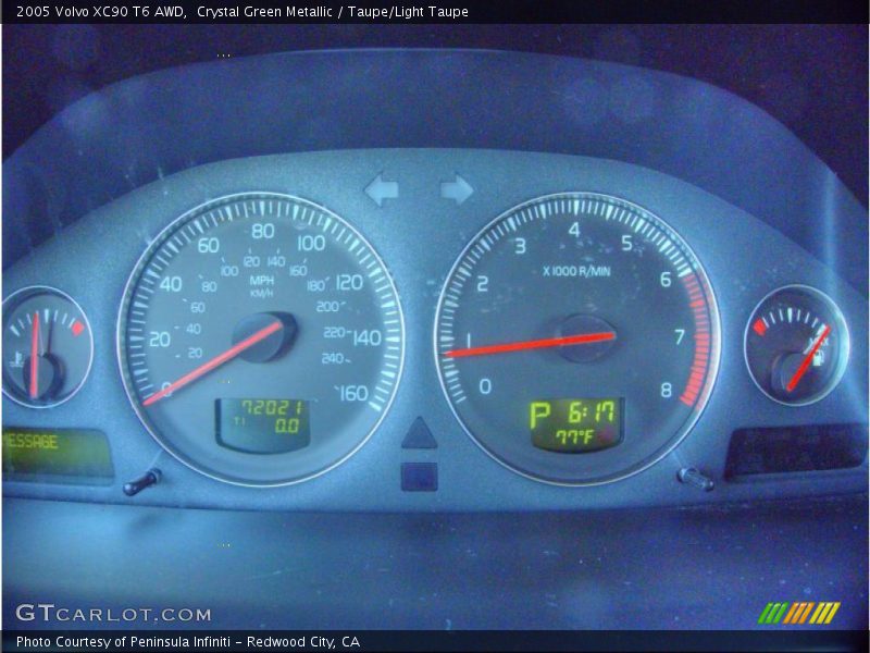 Crystal Green Metallic / Taupe/Light Taupe 2005 Volvo XC90 T6 AWD