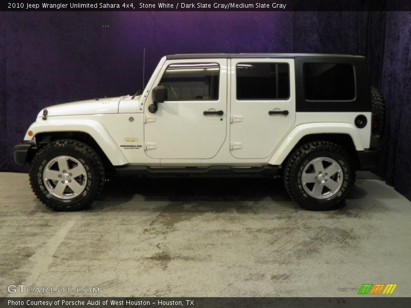 Stone White / Dark Slate Gray/Medium Slate Gray 2010 Jeep Wrangler Unlimited Sahara 4x4