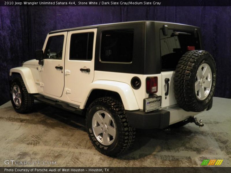 Stone White / Dark Slate Gray/Medium Slate Gray 2010 Jeep Wrangler Unlimited Sahara 4x4