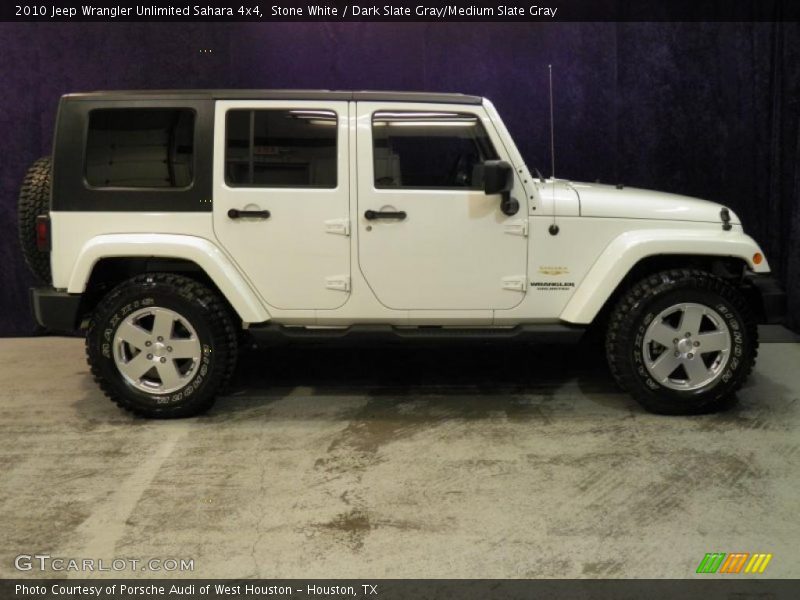 Stone White / Dark Slate Gray/Medium Slate Gray 2010 Jeep Wrangler Unlimited Sahara 4x4