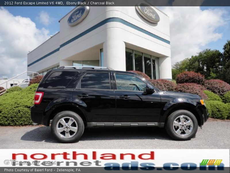 Ebony Black / Charcoal Black 2012 Ford Escape Limited V6 4WD