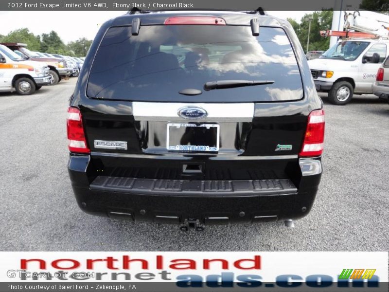 Ebony Black / Charcoal Black 2012 Ford Escape Limited V6 4WD