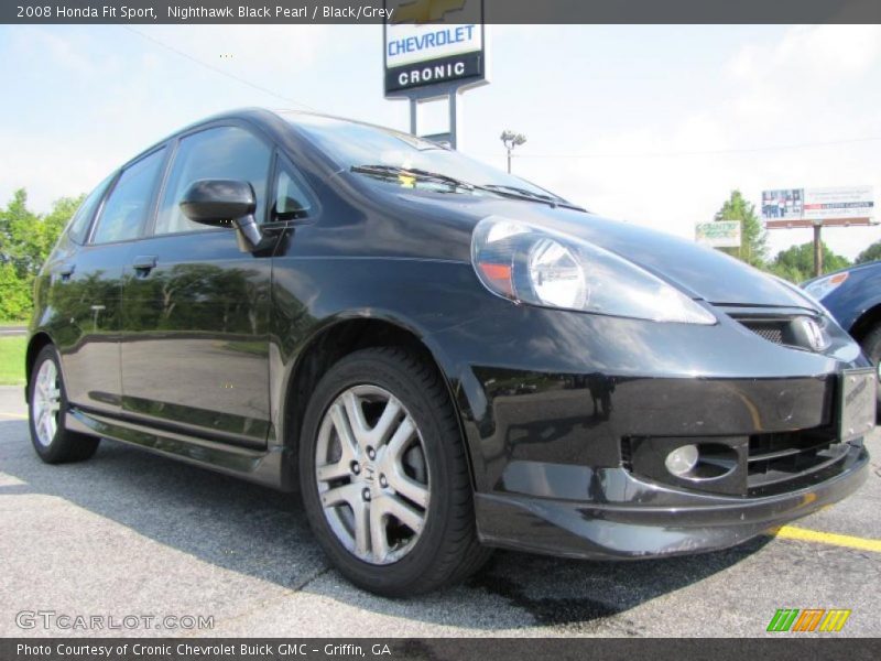 Nighthawk Black Pearl / Black/Grey 2008 Honda Fit Sport