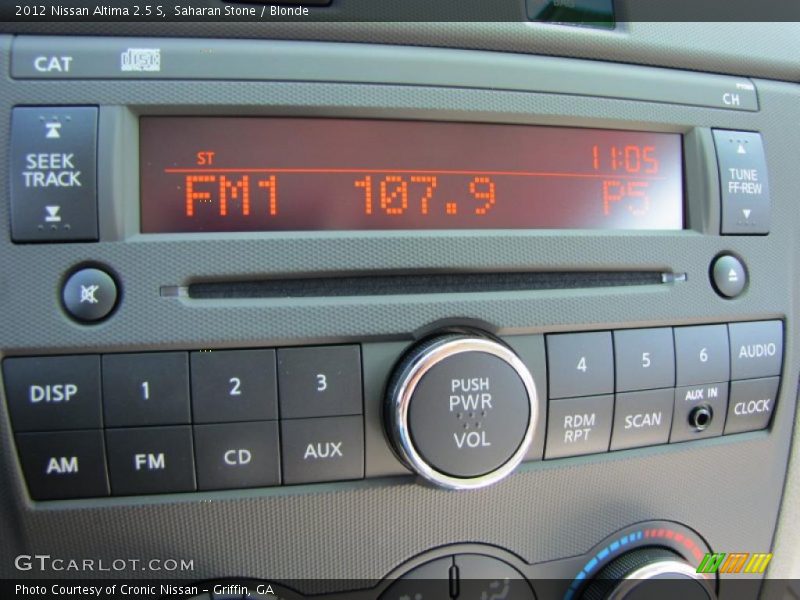 Controls of 2012 Altima 2.5 S