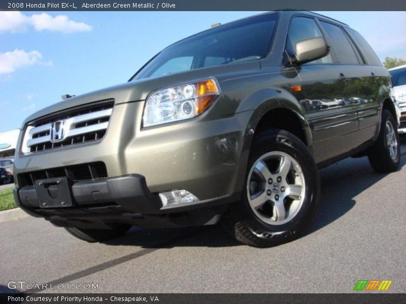 Aberdeen Green Metallic / Olive 2008 Honda Pilot EX-L