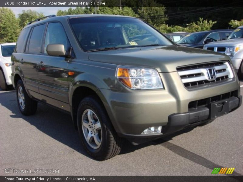 Aberdeen Green Metallic / Olive 2008 Honda Pilot EX-L