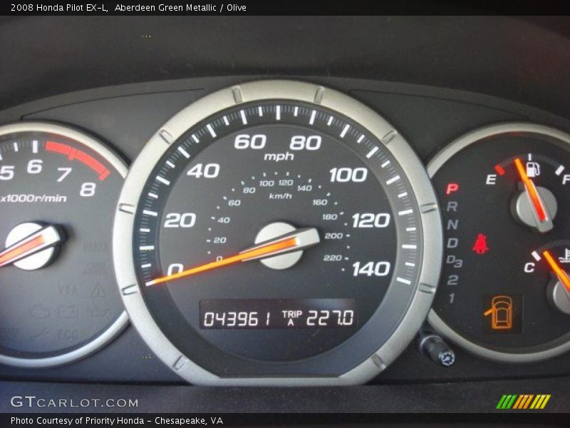 Aberdeen Green Metallic / Olive 2008 Honda Pilot EX-L