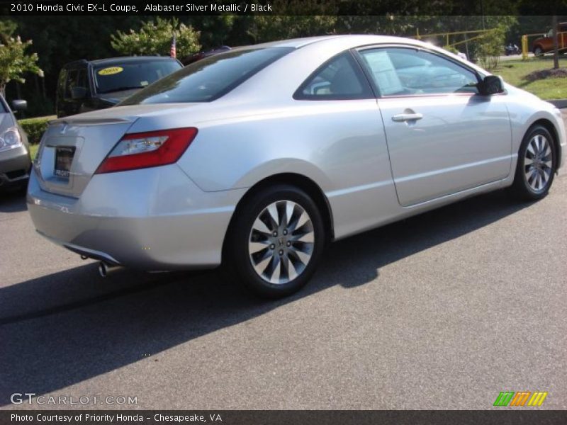 Alabaster Silver Metallic / Black 2010 Honda Civic EX-L Coupe